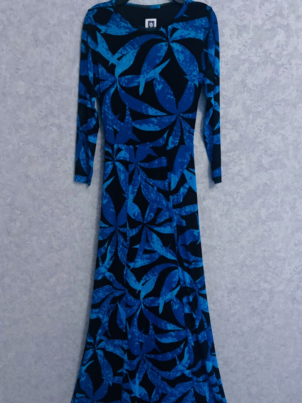 Anne Klein Mesh 3/4 Sleeve Maxi Dress size XS